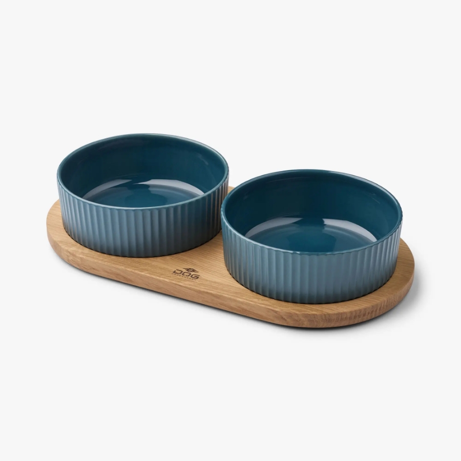 DOG Copenhagen（ドッグコペンハーゲン）のKronborg Food Bar（クロンボーフードバー）の商品写真（ペトロールブルー・オーク）